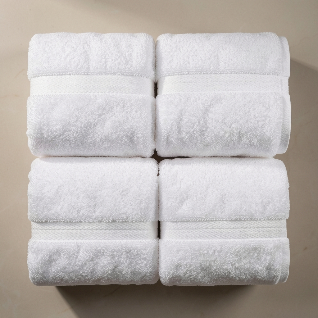 4 parçalı banyo seti, beyaz pamuklu havlu, paspas ve el havlusu kombinasyonu, spa kalitesi