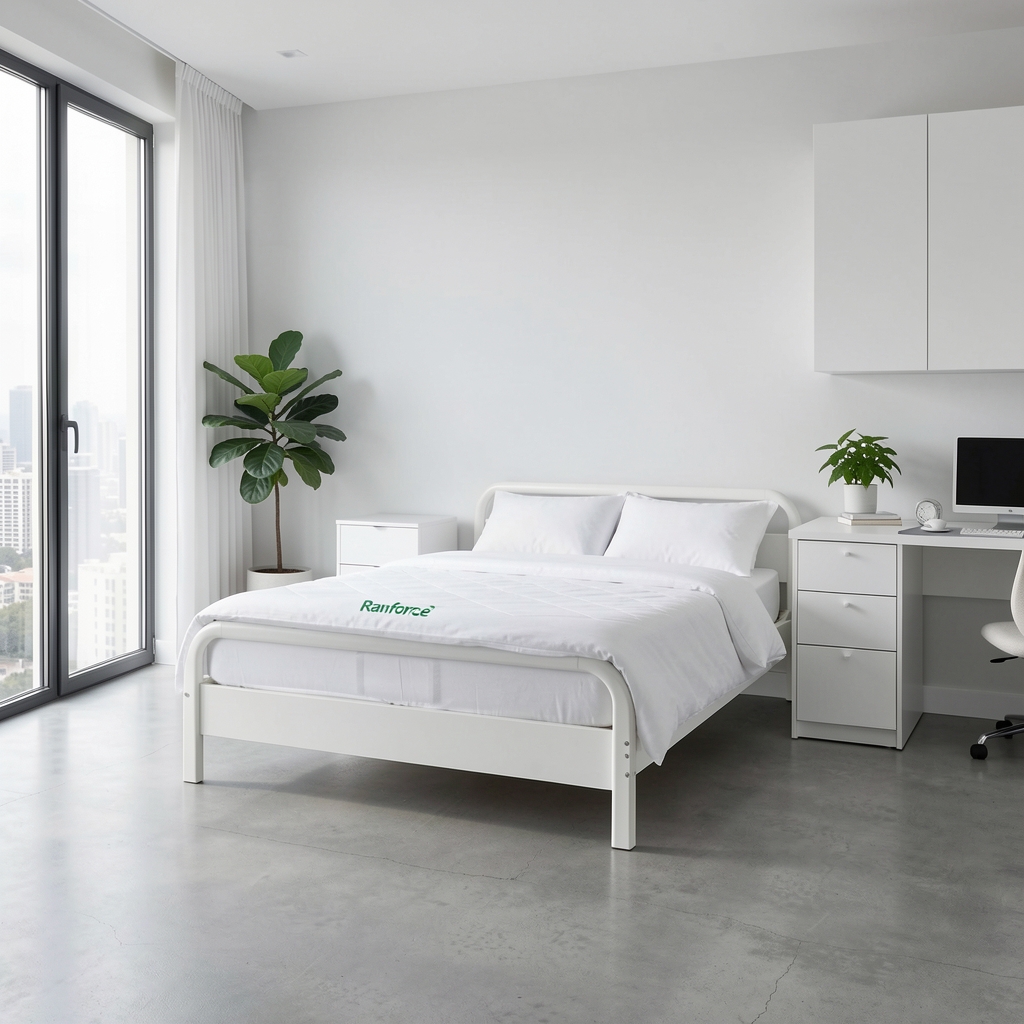 Ranforce nevresim takımı beyaz tek kişilik 160x220 cm NaturHome marka ekonomik model