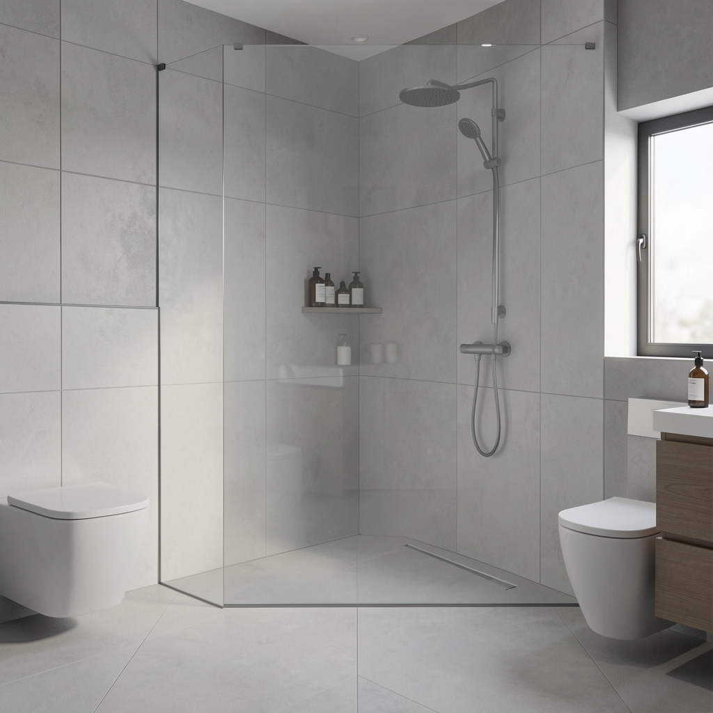 Kaymaz tabanlı büyük şönil banyo paspası, açık gri, 50x80 cm, yüksek emicilik